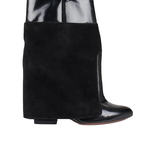 Givenchy Suede and Patent Leather Ankle Boots Black - Picture 3 of 10